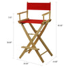 American Trails Extra-Wide Premium 30''  Directors Chair Natural Frame W/Red Color Cover