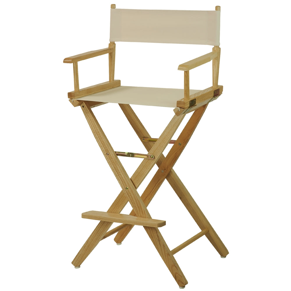 American Trails Extra-Wide Premium 30''  Directors Chair Natural Frame W/Natural Color Cover