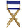 American Trails Extra-Wide Premium 30''  Directors Chair Natural Frame W/Royal Blue Color Cover