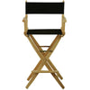American Trails Extra-Wide Premium 30''  Directors Chair Natural Frame W/Black Color Cover