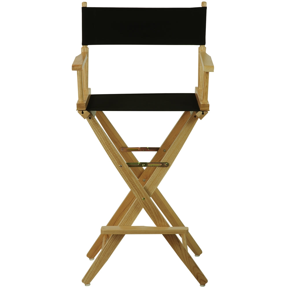 American Trails Extra-Wide Premium 30''  Directors Chair Natural Frame W/Black Color Cover