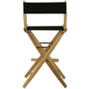 American Trails Extra-Wide Premium 30''  Directors Chair Natural Frame W/Black Color Cover
