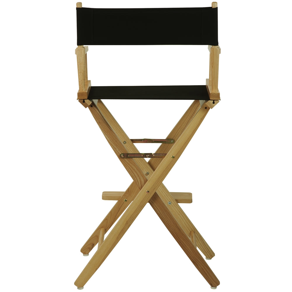 American Trails Extra-Wide Premium 30''  Directors Chair Natural Frame W/Black Color Cover