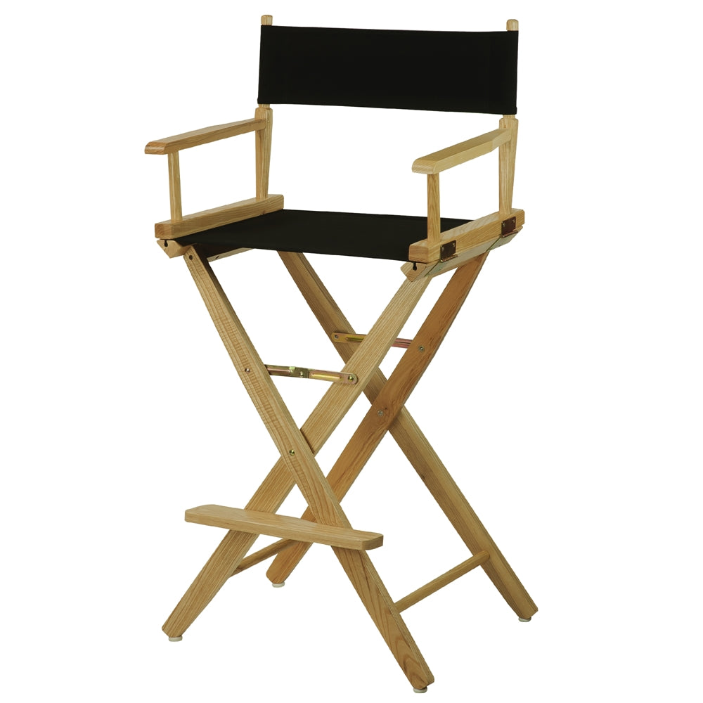 American Trails Extra-Wide Premium 30''  Directors Chair Natural Frame W/Black Color Cover