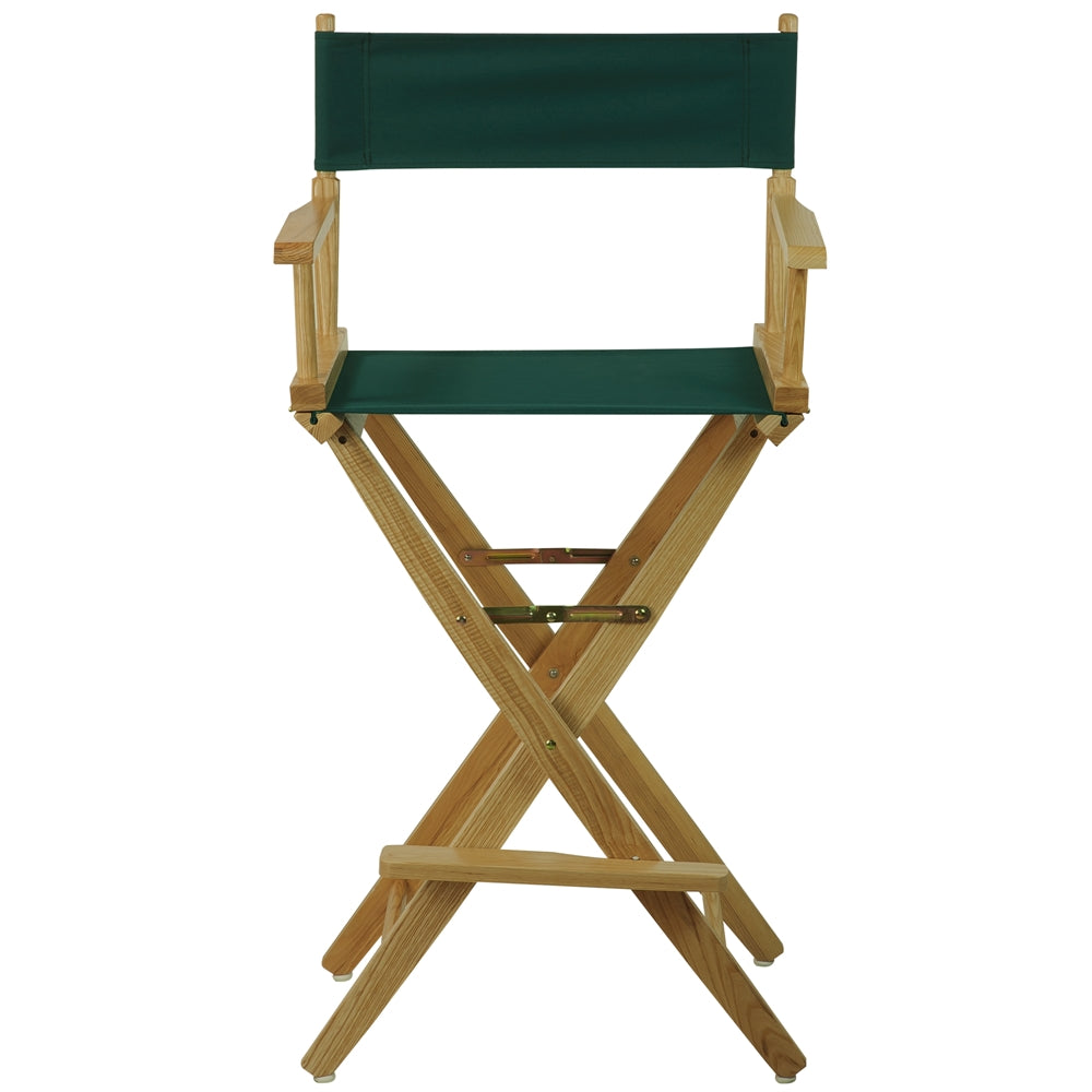 American Trails Extra-Wide Premium 30''  Directors Chair Natural Frame W/Hunter Green Color Cover