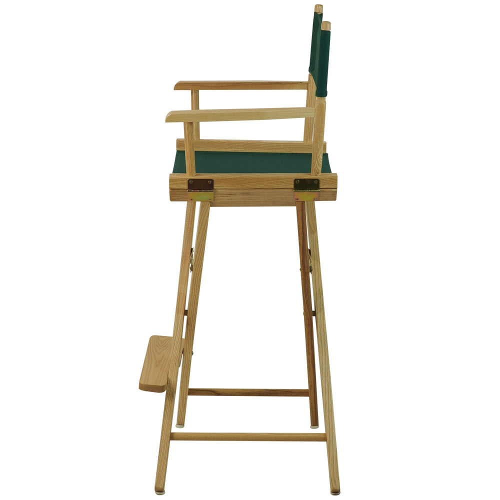 American Trails Extra-Wide Premium 30''  Directors Chair Natural Frame W/Hunter Green Color Cover