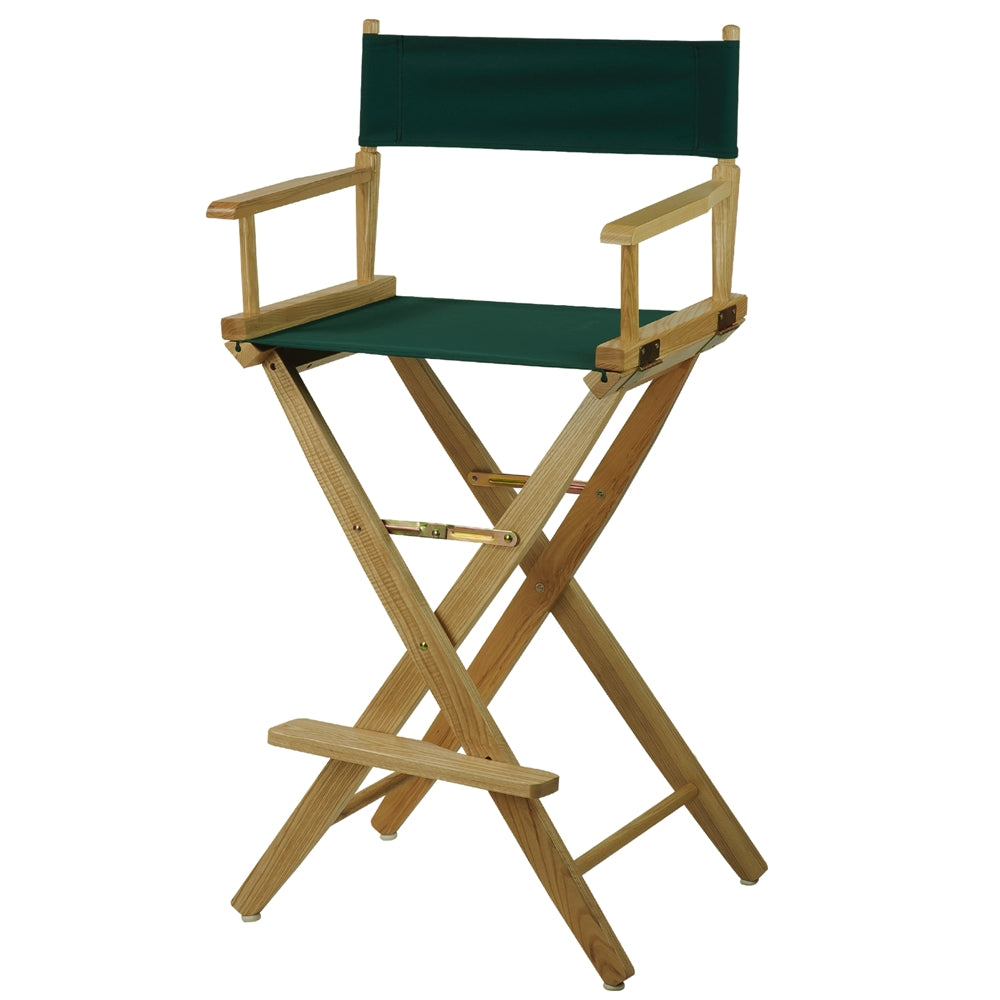American Trails Extra-Wide Premium 30''  Directors Chair Natural Frame W/Hunter Green Color Cover