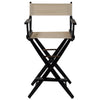 American Trails Extra-Wide Premium 30''  Directors Chair Black Frame W/Natural Color Cover