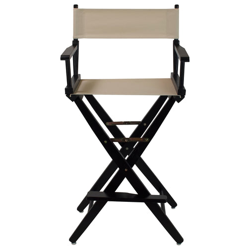 American Trails Extra-Wide Premium 30''  Directors Chair Black Frame W/Natural Color Cover