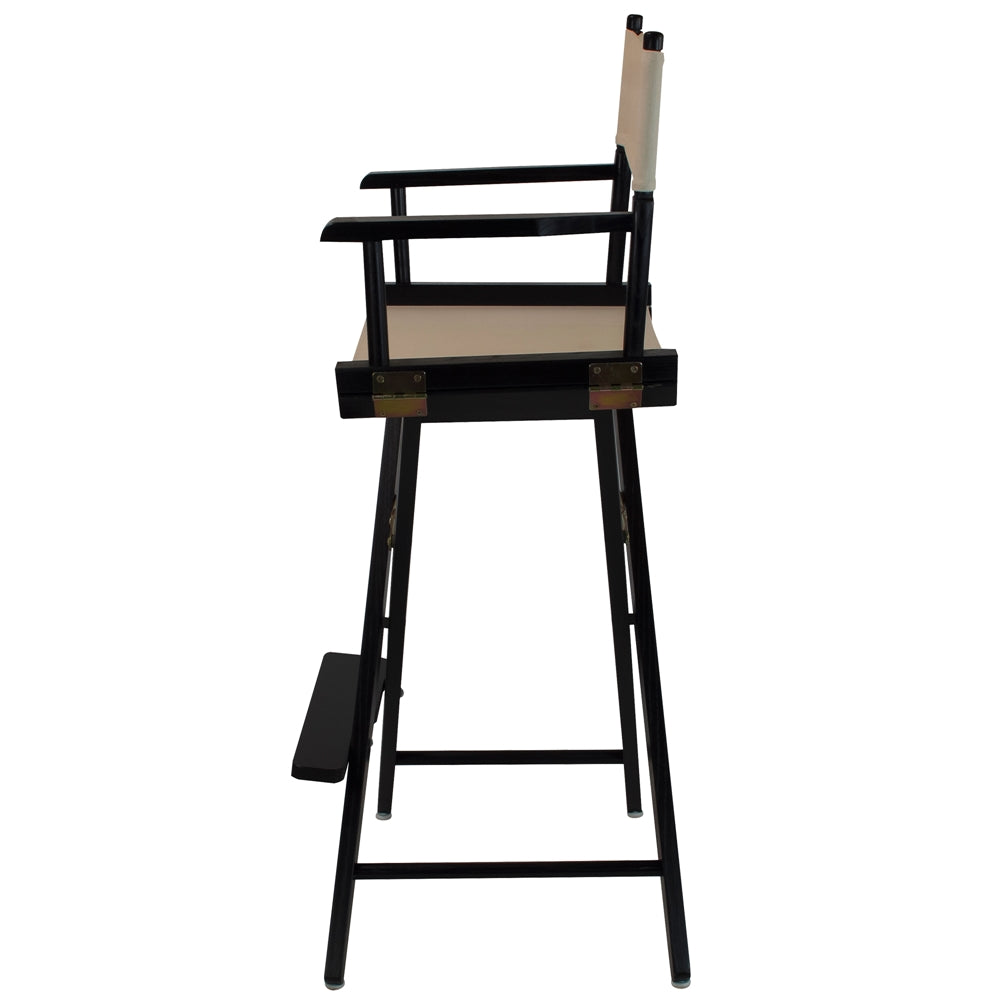 American Trails Extra-Wide Premium 30''  Directors Chair Black Frame W/Natural Color Cover