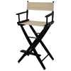 American Trails Extra-Wide Premium 30''  Directors Chair Black Frame W/Natural Color Cover