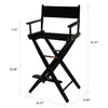 American Trails Extra-Wide Premium 30''  Directors Chair Black Frame W/Black Color Cover