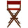 American Trails Extra-Wide Premium 30''  Directors Chair Mission Oak Frame W/Red Color Cover