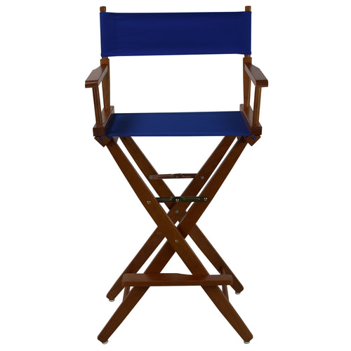 American Trails Extra-Wide Premium 30''  Directors Chair Mission Oak Frame W/Royal Blue Color Cover