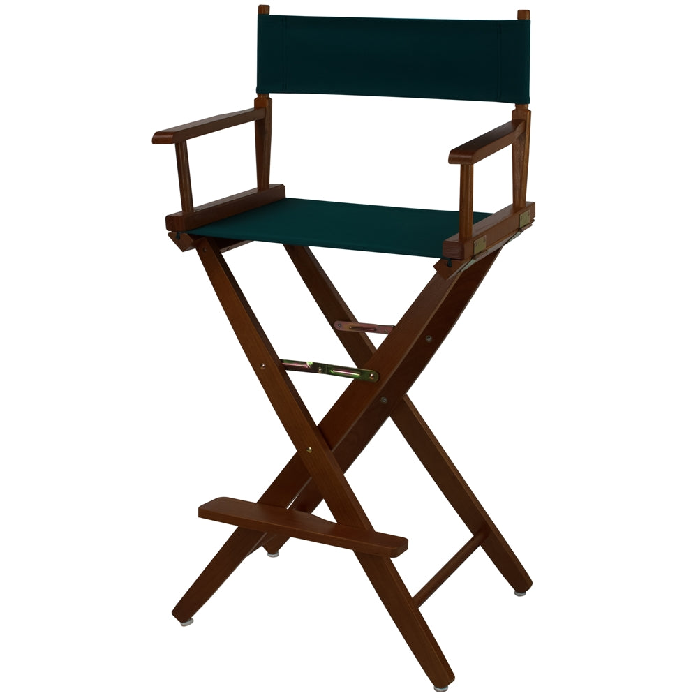 American Trails Extra-Wide Premium 30''  Directors Chair Mission Oak Frame W/Hunter Green Color Cover