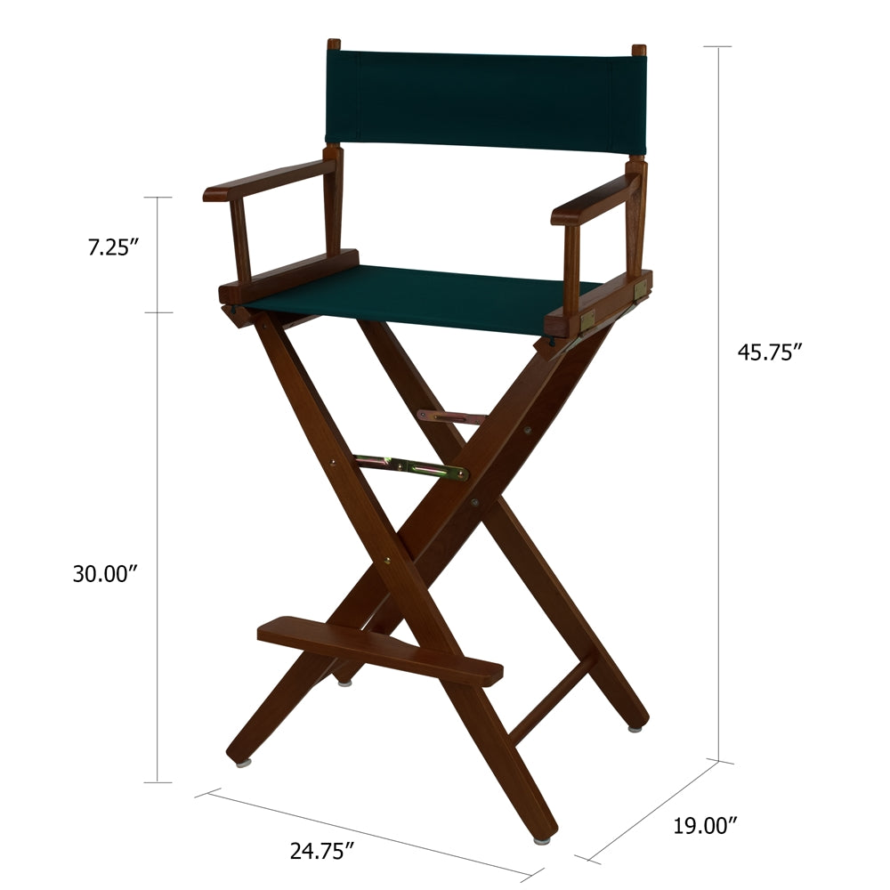 American Trails Extra-Wide Premium 30''  Directors Chair Mission Oak Frame W/Hunter Green Color Cover