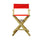 24'' Director's Chair Natural Frame-Red Canvas - Casual Home