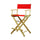 24'' Director's Chair Natural Frame-Red Canvas - Casual Home