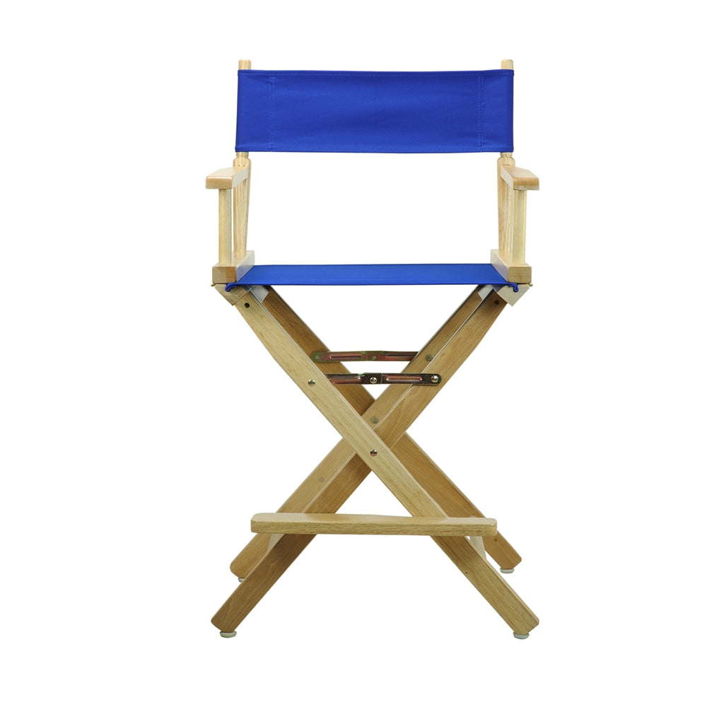 24'' Director's Chair Natural Frame-Royal Blue Canvas - Casual Home