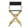 24'' Director's Chair Natural Frame-Black Canvas - Casual Home