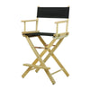 24'' Director's Chair Natural Frame-Black Canvas - Casual Home