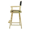 24'' Director's Chair Natural Frame-Black Canvas - Casual Home