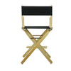 24'' Director's Chair Natural Frame-Black Canvas - Casual Home