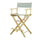 24'' Director's Chair Natural Frame-Gray Canvas - Casual Home