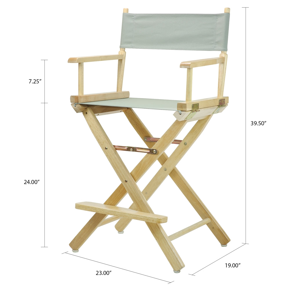 24'' Director's Chair Natural Frame-Gray Canvas - Casual Home