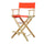 24'' Director's Chair Natural Frame-Orange Canvas - Casual Home
