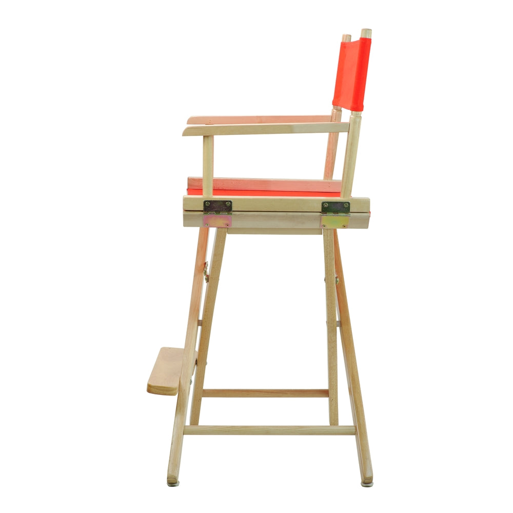 24'' Director's Chair Natural Frame-Orange Canvas - Casual Home