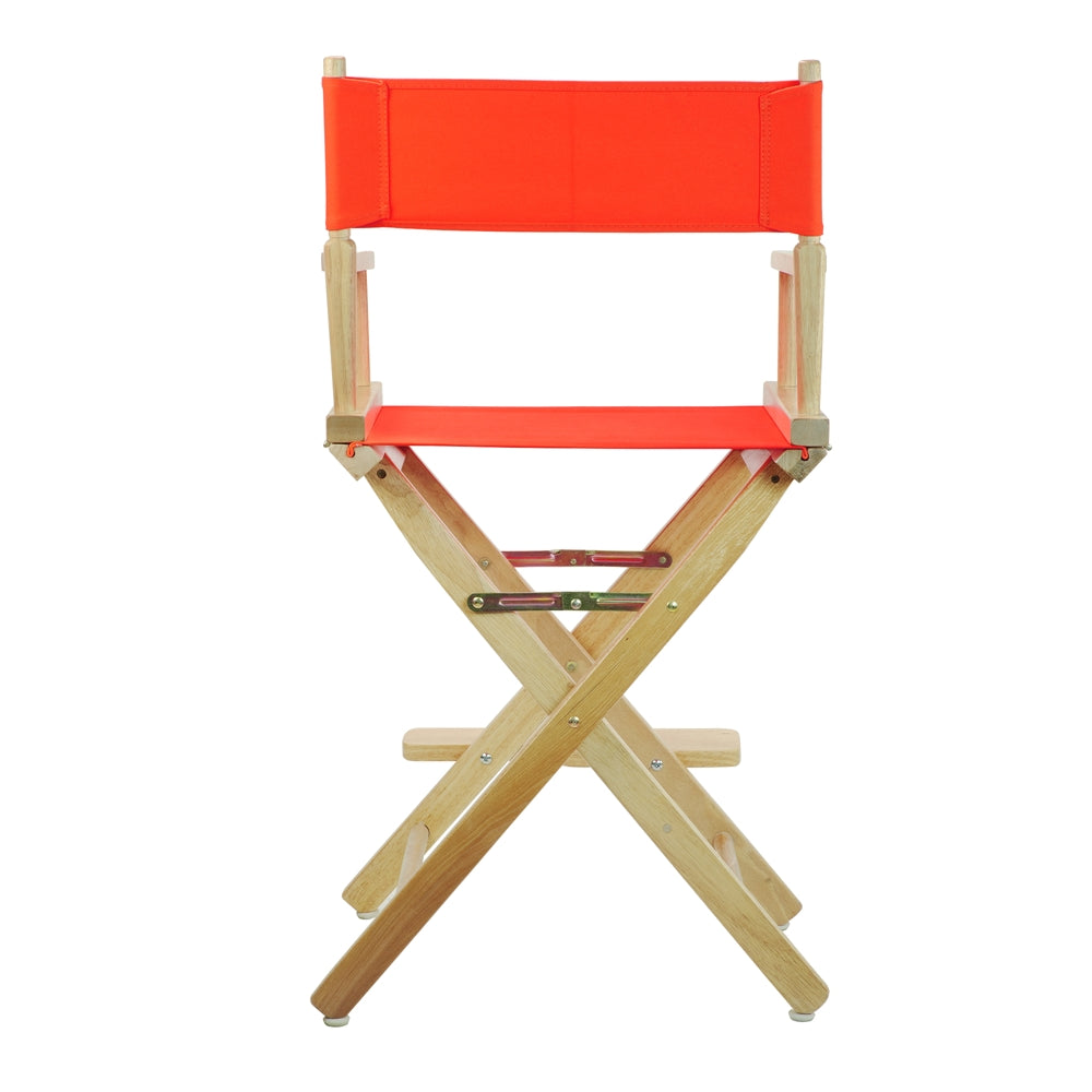 24'' Director's Chair Natural Frame-Orange Canvas - Casual Home