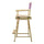 24'' Director's Chair Natural Frame-Pink Canvas - Casual Home