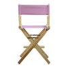 24'' Director's Chair Natural Frame-Pink Canvas - Casual Home