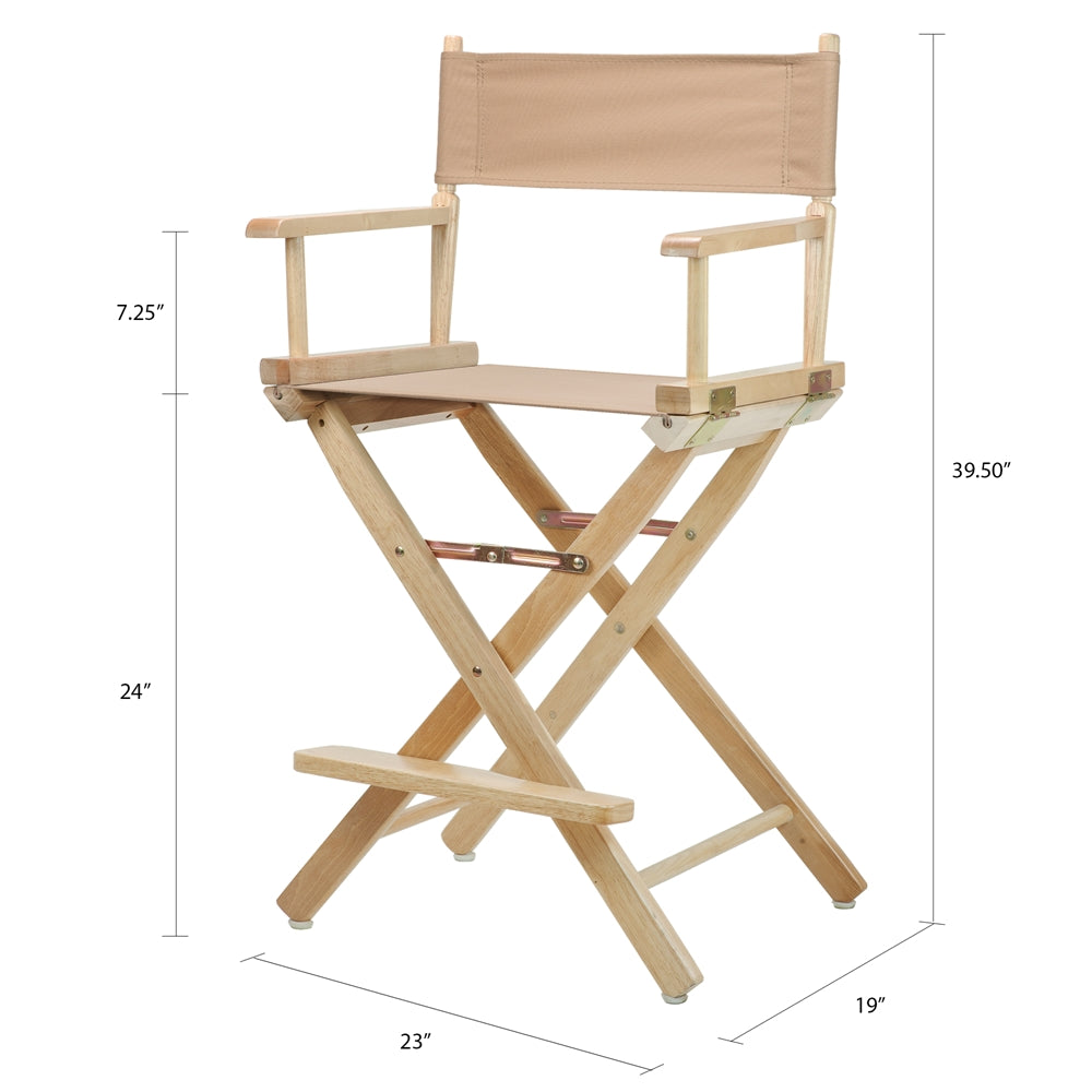 24'' Director's Chair Natural Frame-Tan Canvas - Casual Home