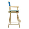 24'' Director's Chair Natural Frame-Turquoise Canvas - Casual Home
