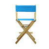 24'' Director's Chair Natural Frame-Turquoise Canvas - Casual Home