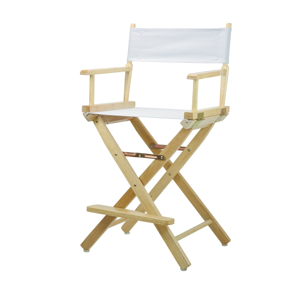 24'' Director's Chair Natural Frame-White Canvas - Casual Home