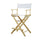 24'' Director's Chair Natural Frame-White Canvas - Casual Home