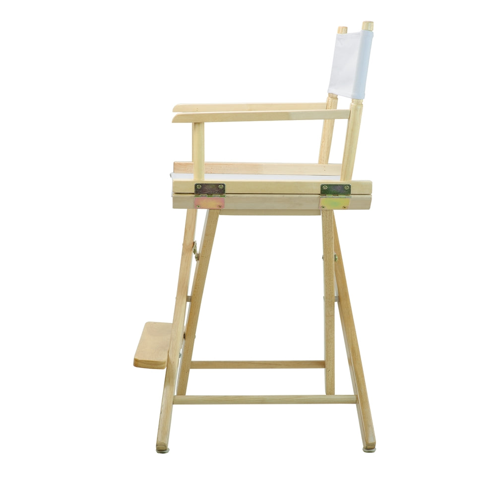 24'' Director's Chair Natural Frame-White Canvas - Casual Home