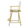 24'' Director's Chair Natural Frame-White Canvas - Casual Home