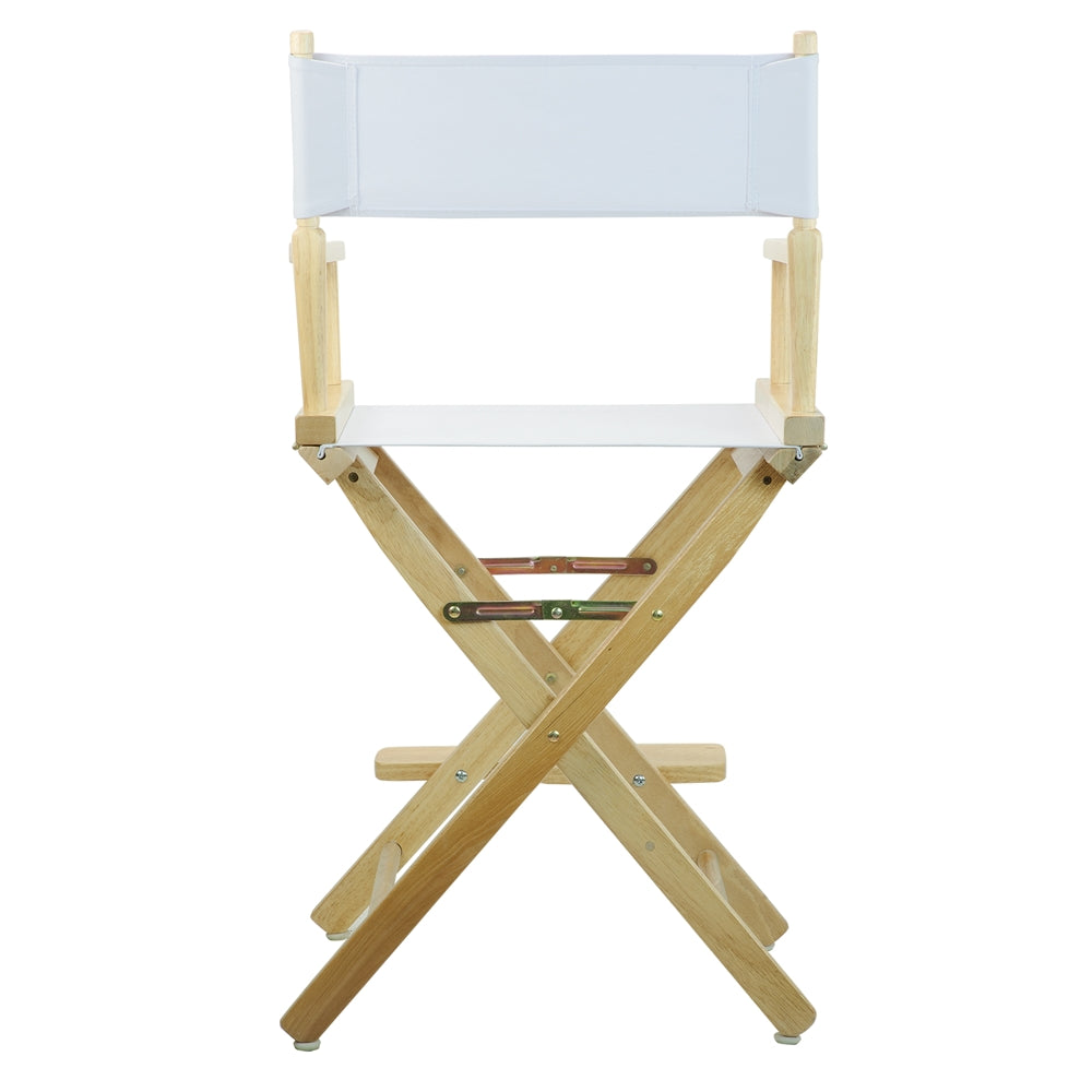 24'' Director's Chair Natural Frame-White Canvas - Casual Home