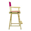 24'' Director's Chair Natural Frame-Magenta Canvas - Casual Home