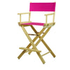 24'' Director's Chair Natural Frame-Magenta Canvas - Casual Home