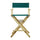 24'' Director's Chair Natural Frame-Hunter Green Canvas - Casual Home