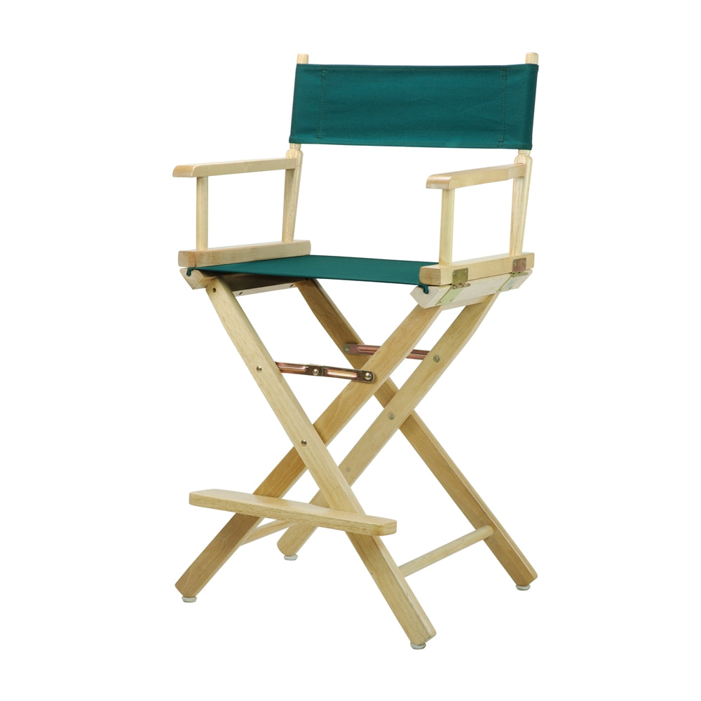 24'' Director's Chair Natural Frame-Hunter Green Canvas - Casual Home