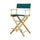 24'' Director's Chair Natural Frame-Hunter Green Canvas - Casual Home