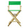 24'' Director's Chair Natural Frame-Green Canvas - Casual Home