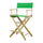 24'' Director's Chair Natural Frame-Green Canvas - Casual Home