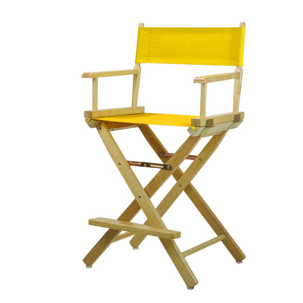 24'' Director's Chair Natural Frame-Gold Canvas - Casual Home